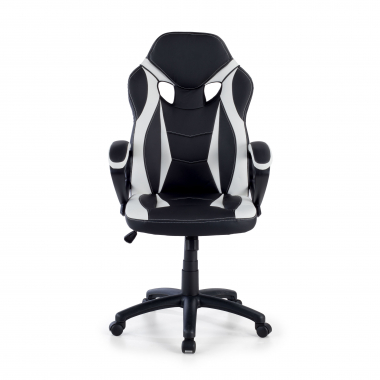 gamestoel wit drift kunstleder vaste armleuningen 3