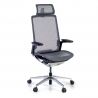 Luxe bureaustoel Yanet, met hoofdsteun, aluminium frame
