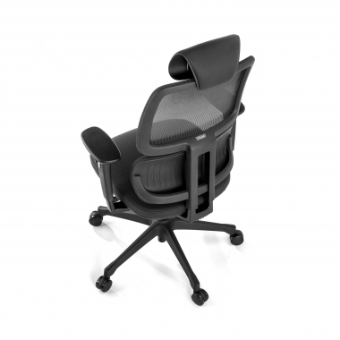 ergonomische bureaustoel zwart bjorg netstof mesh 3d verstelbare armleuningen lumbale steun hoofdsteun 8