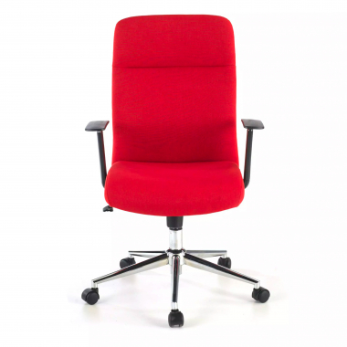 bureaustoel rood smith stof vaste armleuningen 4