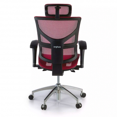 ergonomische bureaustoel rood next1 met hoofdkussen netstof mesh 4d verstelbare armleuningen lumbale steun hoofdsteun 5