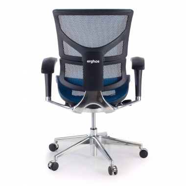 ergonomische bureaustoel blauw next2 zonder hoofdsteun netstof mesh 4d verstelbare armleuningen dubbele lumbale steun 6