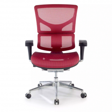 ergonomische bureaustoel rood next2 zonder hoofdsteun netstof mesh 4d verstelbare armleuningen dubbele lumbale steun 4