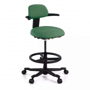 ergonomische kruk groen erghos stof zonder armleuningen 1