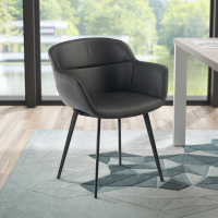 Vergaderstoel Ores, 4 poten, comfortabel, kunstleer