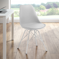 Scandinavische stoel Norway, designstoel, metalen frame