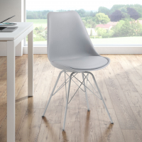 Scandinavische stoel Norway, designstoel, metalen frame