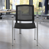 Vergaderstoel Adam, comfortabel en stevig, metalen frame