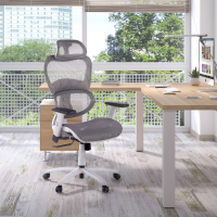 Ergonomische bureaustoel Ergocity White, onderrugsteun, 3D armleuningen