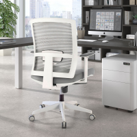 Ergonomische bureaustoel Akira White, synchroonmechanisme
