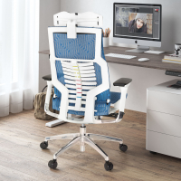 Ergonomische bureaustoel Dynamic White, synchroonmechanisme plus