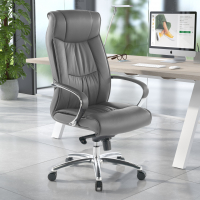 Luxe bureaustoel Atlanta, leren bekleding