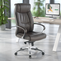 Luxe bureaustoel Atlanta, leren bekleding