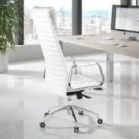 Luxe bureaustoel Tower, met hoofdsteun, leer