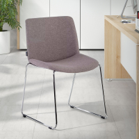 Kuipstoel Flow, ergonomische rugleuning, sledeframe