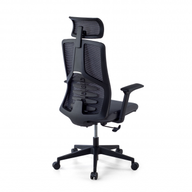 ergonomische bureaustoel grijs quick netstof mesh 3d verstelbare armleuningen lumbale steun hoofdsteun 5