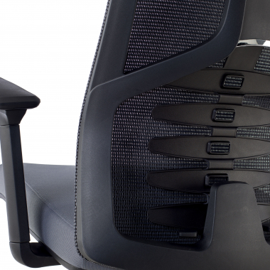 ergonomische bureaustoel grijs quick netstof mesh 3d verstelbare armleuningen lumbale steun hoofdsteun 6