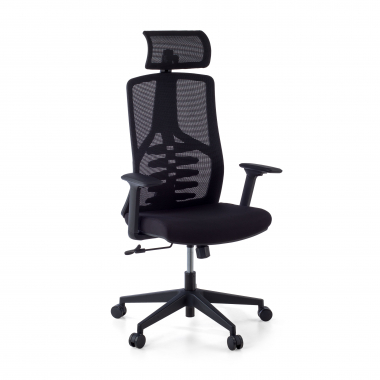 ergonomische bureaustoel zwart quick netstof mesh 3d verstelbare armleuningen lumbale steun hoofdsteun 1