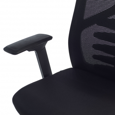 ergonomische bureaustoel zwart quick netstof mesh 3d verstelbare armleuningen lumbale steun hoofdsteun 9