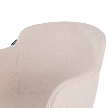 vergaderstoel zwart beige structuur sledeframe netstof mesh vaste armleuningen 9