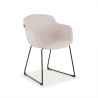 Kantinestoel Laure, 4 poten, metalen frame, gestoffeerd