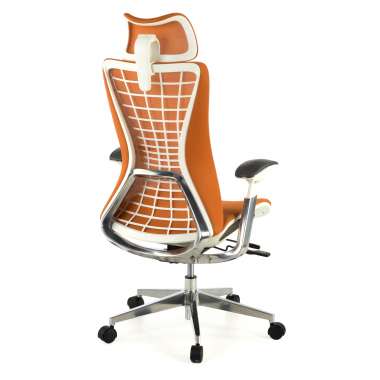 ergonomische bureaustoel oranje miller netstof mesh 3d verstelbare armleuningen 5