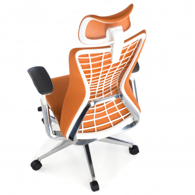 ergonomische bureaustoel oranje miller netstof mesh 3d verstelbare armleuningen 7