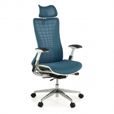 ergonomische bureaustoel blauw miller netstof mesh 3d verstelbare armleuningen 1