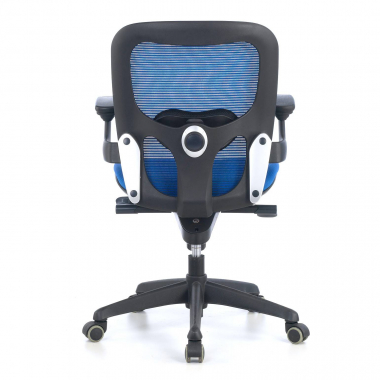 ergonomische bureaustoel blauw bureaustoel netstof mesh beweegbare armleuningen lumbale steun 7