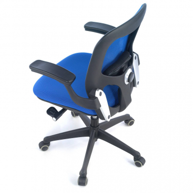 ergonomische bureaustoel blauw bureaustoel netstof mesh beweegbare armleuningen lumbale steun 8