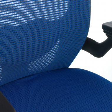 ergonomische bureaustoel blauw bureaustoel netstof mesh beweegbare armleuningen lumbale steun 5
