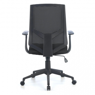 draaistoel zwart archer netstof mesh vaste armleuningen lumbale steun 5