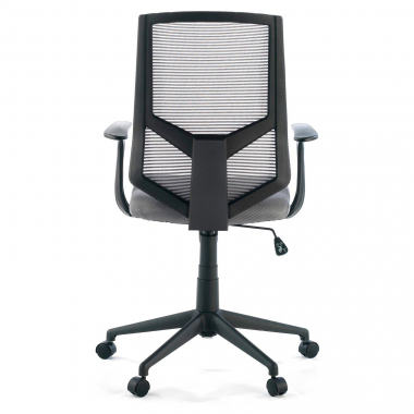 draaistoel grijs archer netstof mesh vaste armleuningen lumbale steun 5