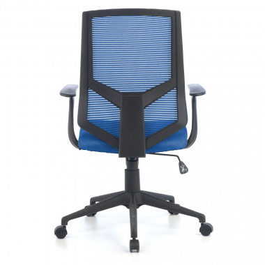 draaistoel blauw archer netstof mesh vaste armleuningen lumbale steun 5