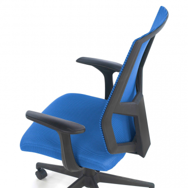 draaistoel blauw archer netstof mesh vaste armleuningen lumbale steun 7