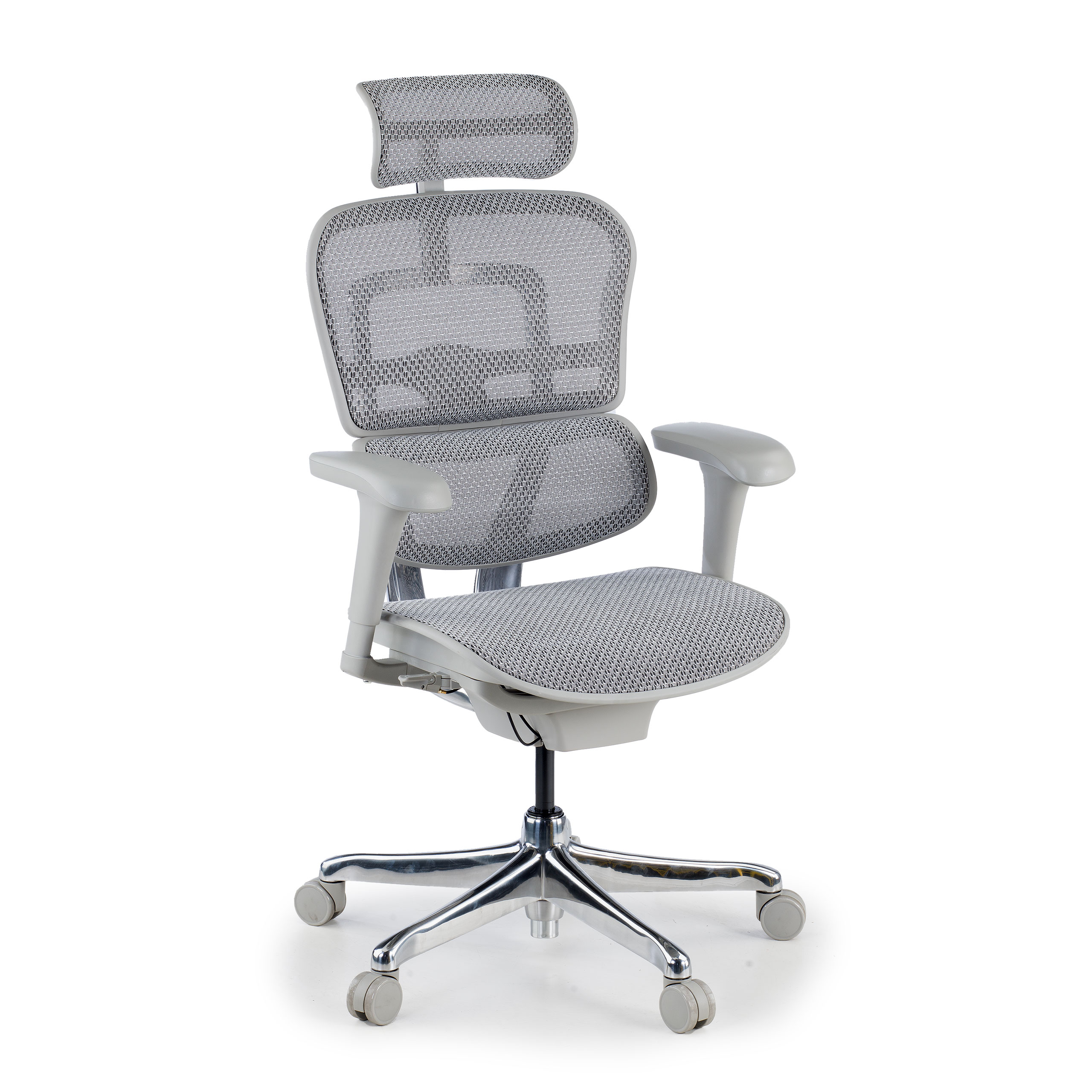 Ergonomische bureaustoel Ergohuman Edition I, luxueus, wit frame
