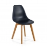 Scandinavische stoel Bergen, houten poten
