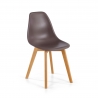 Scandinavische stoel Bergen, houten poten