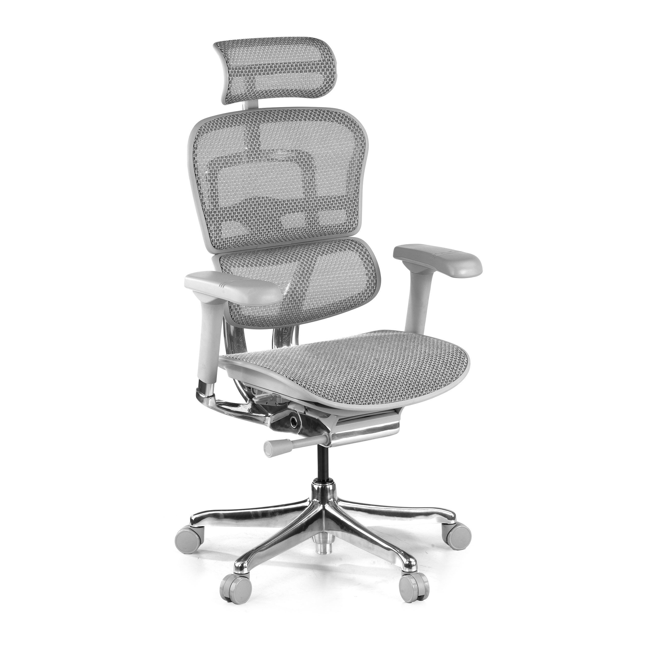 Ergonomische bureaustoel Ergohuman Elite, luxueus, wit frame