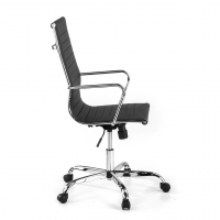 Design bureaustoel Spirit, stalen frame, hoge rugsteun, ecoleder