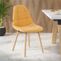 Scandinavische stoel Zafir, extra gevoerd, houten poten