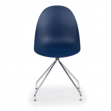 kuipstoel blauw basis piramide kunststof zonder armleuningen 3
