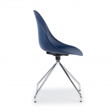 kuipstoel blauw basis piramide kunststof zonder armleuningen 4