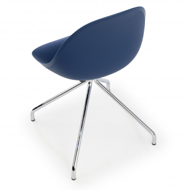 kuipstoel blauw basis piramide kunststof zonder armleuningen 8