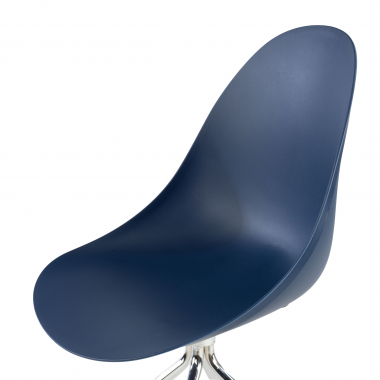 kuipstoel blauw basis piramide kunststof zonder armleuningen 5