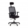 Professionele bureaustoel Kaito zwart met hoofdsteun
