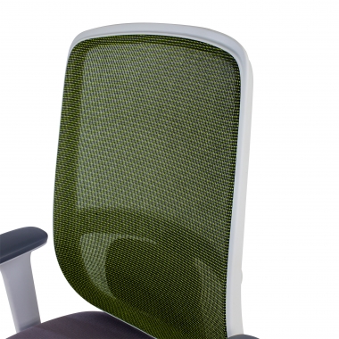 bureaustoel wit groen witte structuur netstof mesh 1d verstelbare armleuningen lumbale steun 9