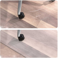 Vloerbeschermer voor bureaustoelen, rechthoekig, van transparant PVC