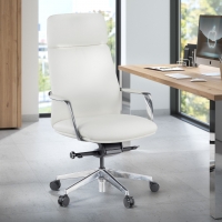 Luxe bureaustoel Prestige, hoog comfort, leer