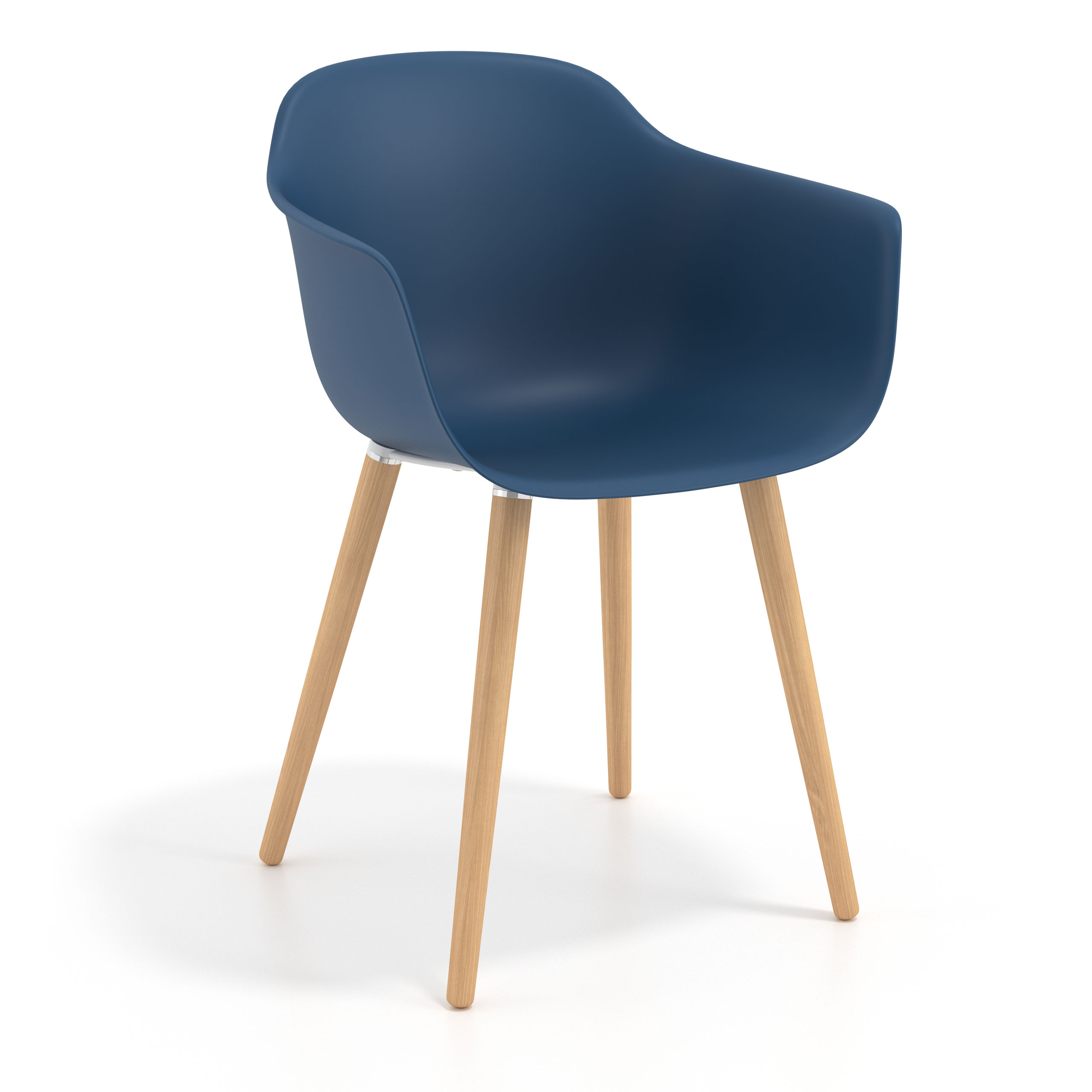 Scandinavische stoel Alice, houten poten